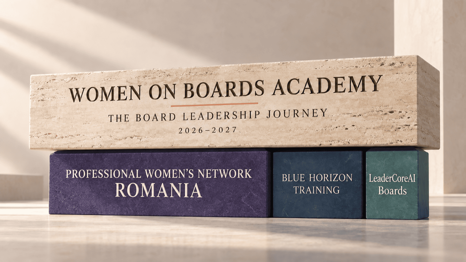 Women on Boards Academy – The Board Leadership Journey 2026–2027, presented by Professional Women's Network Romania, Blue Horizon Training and LeaderCoreAI:Boards